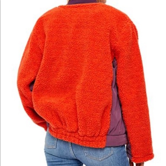 Free People Rivington Sherpa Zip Up Coat Jacket - Picture 8 of 8